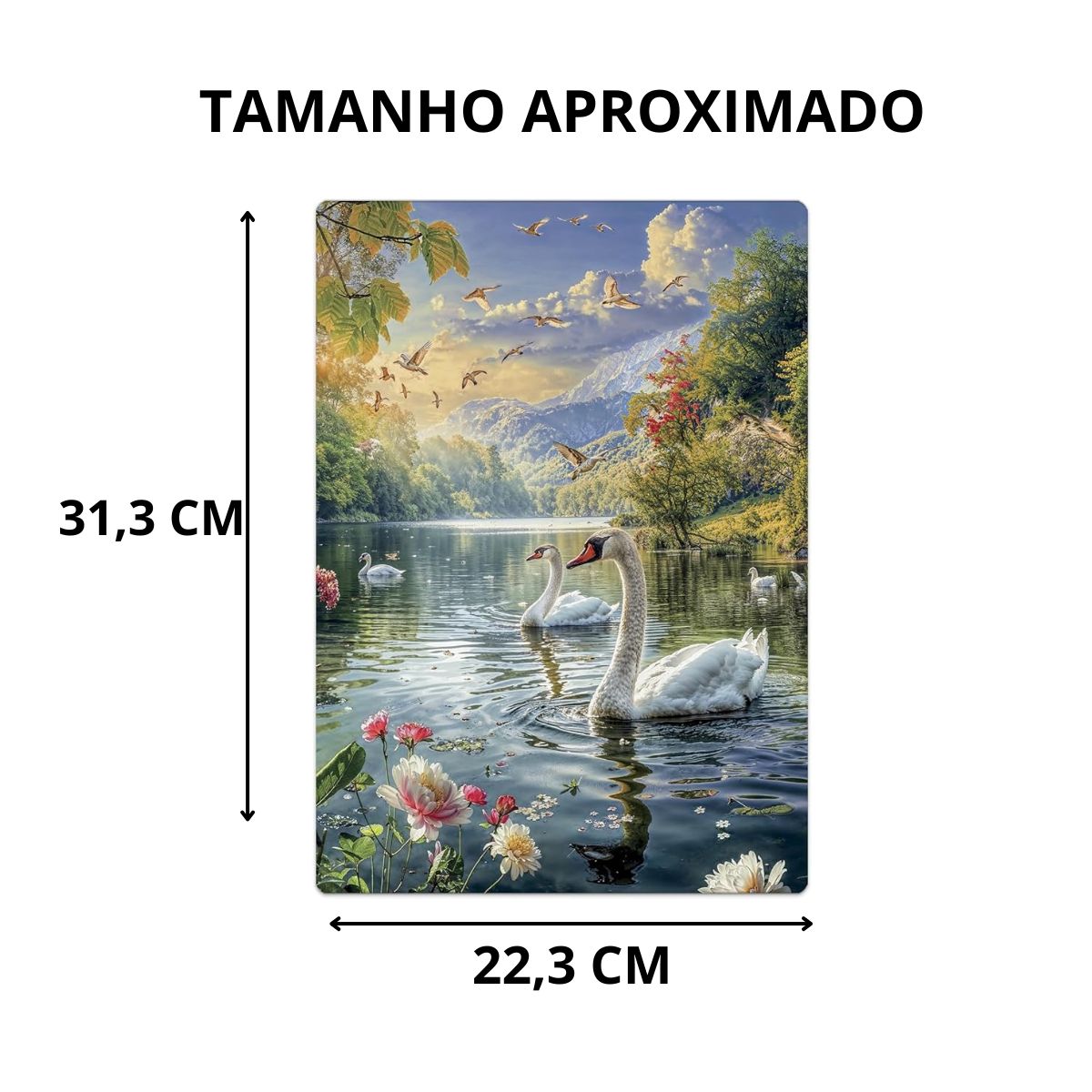 Quebra Cabeça Lago Dos Cisnes / 500 Peças Nano - Toyster Quebra Cabeça Lago Dos Cisnes / 500 Peças Nano - Toyster